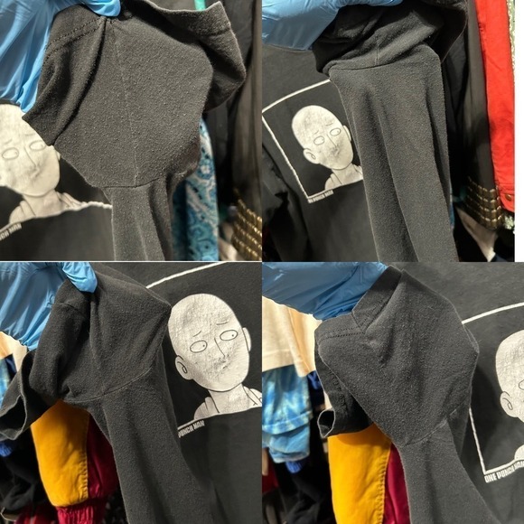 One Punch Man Black and White Cracked Graphic Tshirt Size 2XL - "Kieth" - Picture 10 of 16